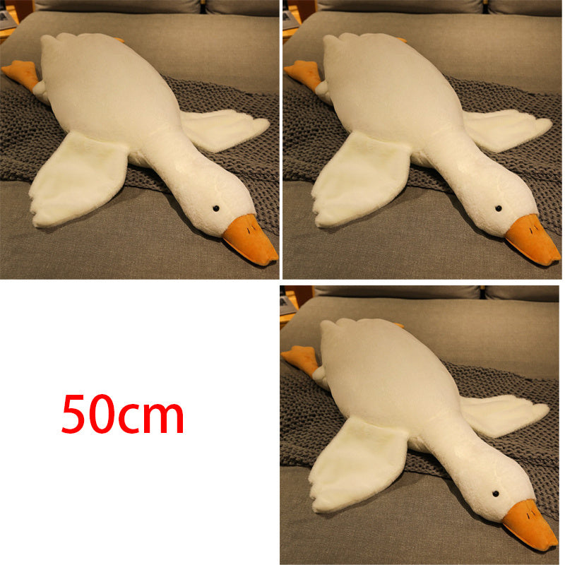 Big White Goose Doll Pillow Sleeping Plush Toy-7
